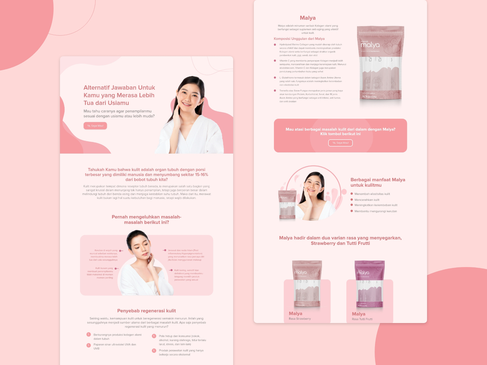 Skincare Landing Page Design By Ika Triyuliyanti On Dribbble