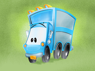 Truckn' app character design character development childrens bool illustration texture truck vector wip
