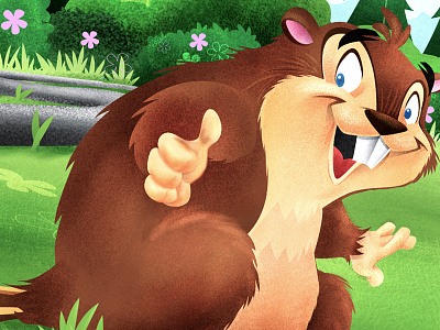 Beaver Darn animal app beaver childrens book illustration illustrator texture vector whimsical