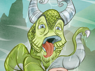 La Goon creature evolution happy idiot illustration monster