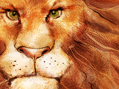 Aslan: Chronicles of Narnia aslan c.s. lewis chronicles of narnia illustration lion painterly