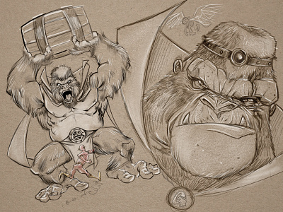 Gorilla Grodd ape dc comics gorilla grodd illustration monkey pencils rebound sketches superhero villain