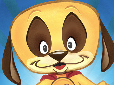 App Character Design app childrens dog educational illustration illustrator kids mascot mobile app texture vector