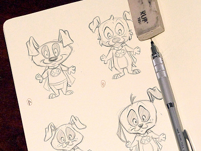 App Character Design Sketches app character character design dog education illustration mascot mobile sketch