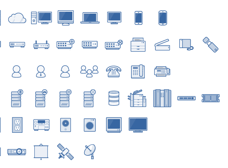 Network Diagram Icons by Andrew J Lee on Dribbble