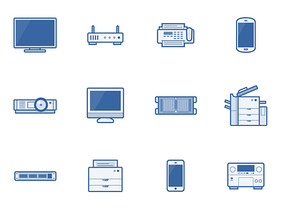 Network Diagram Icons android copy diagram icon iphone line mac machine network printer projector rack