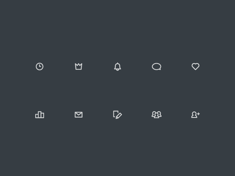 Dashboard Icons by Andrew J Lee on Dribbble