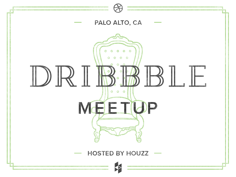Dribbble Meetup at Houzz! dribbble meetup houzz regal chair furniture line illustration typography