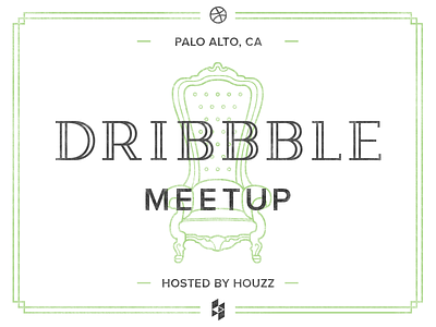 Dribbble Meetup at Houzz! chair dribbble furniture houzz illustration line meetup regal typography