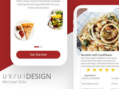 Food Recipe Mobile App uidesign uiux