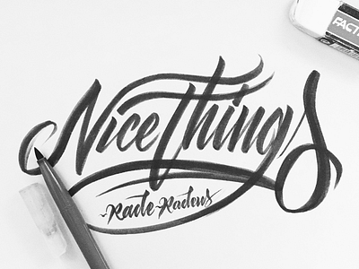 Nice Things brush brushpen ink lettering letters type