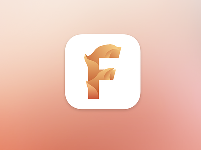 Daily UI Challenge #05 App Icon 5 app daily dailyui f fire fox icon ios letter logo typography