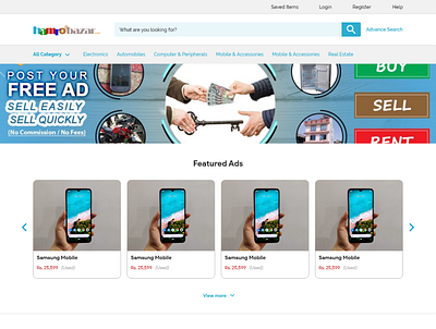 Hamrobazar Redesign Concept (NEPAL) app branding design ecommerce ecommerce design minimal online shop ui ux web web page design website
