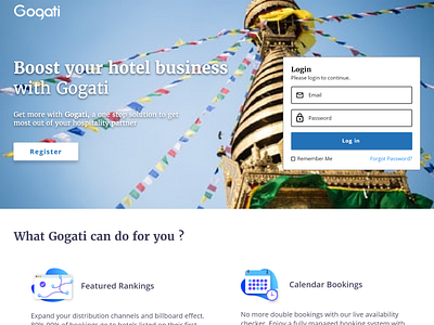 Gogati webpage design