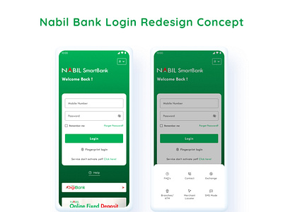 Nabil Bank Login Screen Redesign