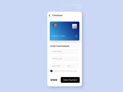 Credit Card Checkout - Daily UI Challenge 002