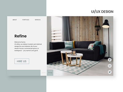 Interior Design Landing Page - Daily UI Challenge 003