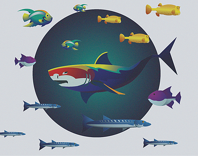 Some fishy shapes design illlustrator illustration illustration art illustrator vector