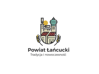 Łańcut County branding design illustration logo vector