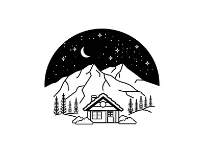 Mountain Monoline Design Logo