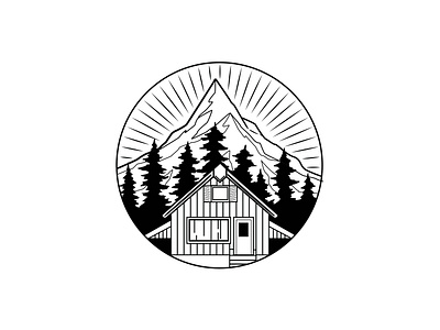 Adventure Cabin Monoline Logo Design