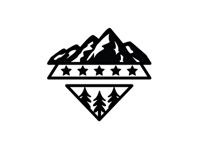 Monoline Mountain Badge Logo adobe illustrator adventure black white black and white logo blackandwhite design illustration logo logo design logodesign logos monoline monoline logo mountain vector vectors webdesign