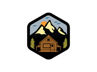 Hexagon Adventure Logo Design adobe illustrator adventure color colorful colorful art colorful logo design house hut illustration lodge logo logo design logodesign monoline mountain vector