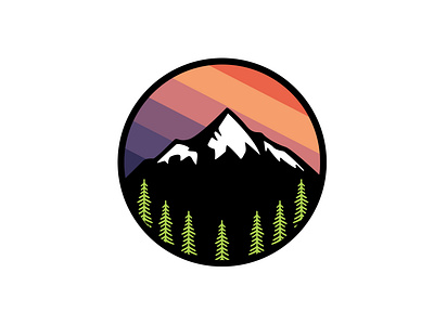 Gradient Mountain Logo Design