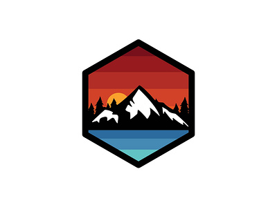 Sunset Mountain Logo Design