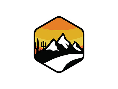 Mountain Noon Gradient Logo Illustration