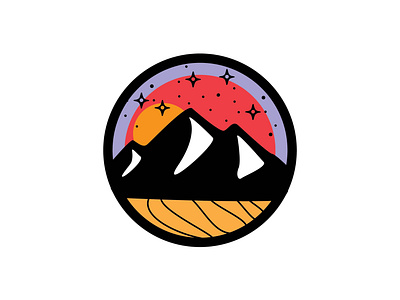 Circle Adventure Mountain logo adobe illustrator adventure colorful design logo logo design logodesign monoline monoline logo mountain vector