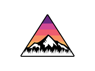 Triangle Mountain Adventure Gradient Illustration adobe illustrator adventure design gradient gradient logo gradients logo logo design logodesign monoline monoline logo mountain noon vector