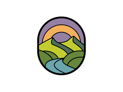 Oval Colorful Adventure Logo