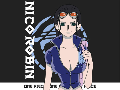 Nico Robin anime anime art anime girl anime studio animeart colorful design one piece simple simple design t shirt vector