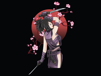 Ayame from Tenchu: Stealth Assassins adobe illustrator ayame design game game art game design gamer gamergirl games games art illustration illustration art illustration digital illustrations illustrator logo tenchu vector