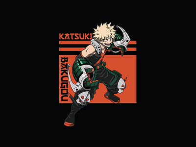 Katsuki Bakugou from Boku no Hero Academia bakugo bnha boku no hero academia design illustration katsuki bakugou vector