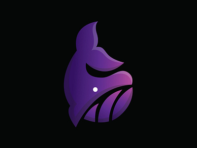 Gradient Whale Logo Illustration