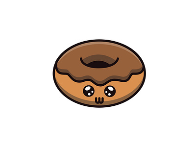 Kawaii Choco Donut Illustration adobe illustrator design illustration logo logo design logodesign logos monoline monoline logo vector