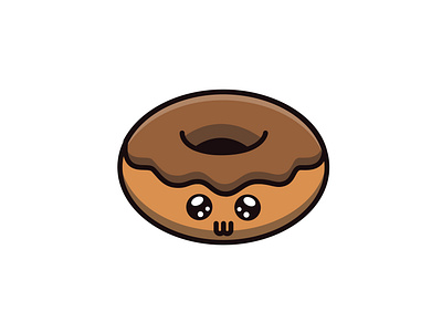 Kawaii Choco Donut Illustration