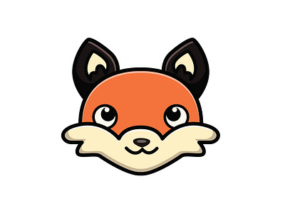 Cute Face Fox Vector Illustration adobe illustrator adventure cute design fox fox illustration foxes foxy logodesign vector vector art