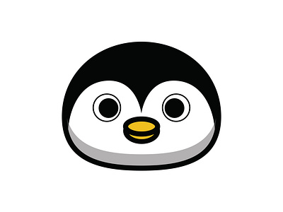 Kawaii Head Penguin Illustration adobe illustrator cute cute animals design face illustration penguin penguin logo penguins simple vector