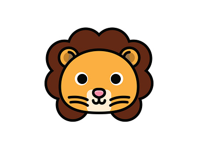 Cute Lion Illustration adobe illustrator cute design illustration kawaii lion lion head simple tiger tigers vector
