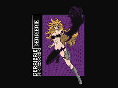 Derrierie from Nanatsu No Taizai adobe illustrator anime anime art anime boy anime style animeart design logo design vector