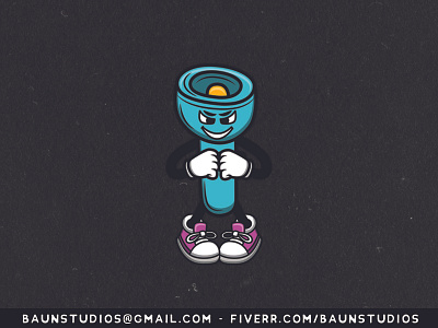 Flashlight Humanoid Illustration