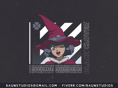 Dorothy Unsworth from Black Clover adobe illustrator anime black clover cartoon design dorothy dorothy unsworth illustraion illustrator japan logo logodesign vector