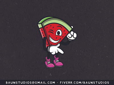 Watermelon Humanoid Illustration adobe illustrator cartoon cartoon character cartoons character design humanoid illustration vector watermelon