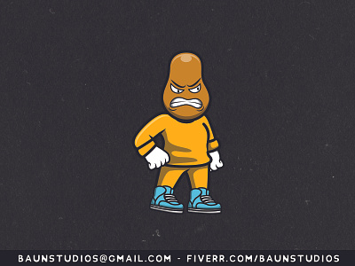 Angry Potato Man adobe illustrator angry cartoon cartoons character characters design full body potato potatoes potatoman vector
