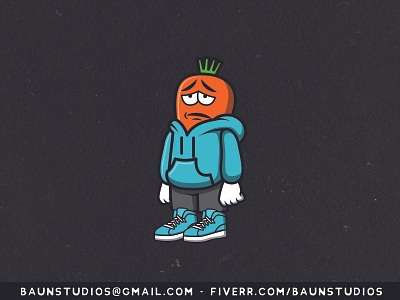 Sad Carrot adobe illustrator carrot carrots design hoodie hoodies illustration orange sad vector