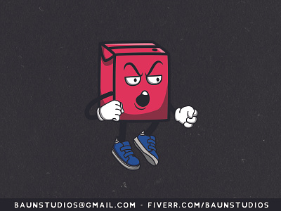 Drink Box is Ready for Fight adobe illustrator box cartoon cartoons cute design drink drink box fight red vector