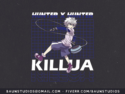 Killua from Hunter x Hunter adobe illustrator adventure anime anime studio animeart animeboy character characters design hunter x hunter killua vector